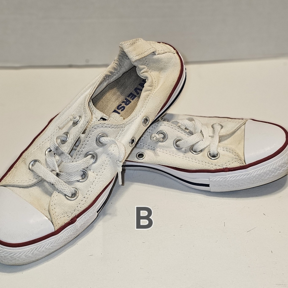 Women's Size 7 Converse All Star Canvas Shoreline Slip On Natural.     B